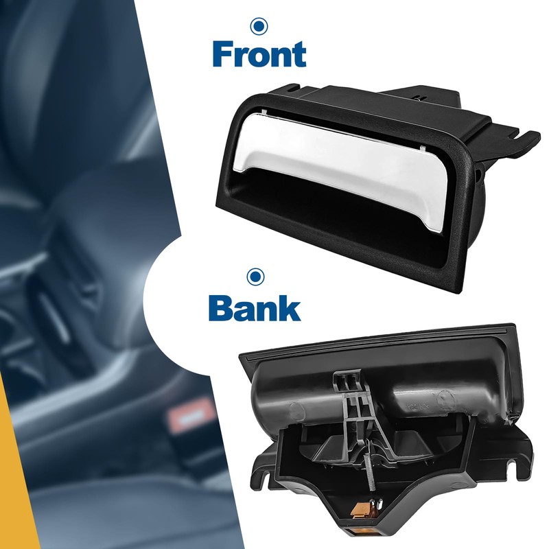 Icyhaws Center Console Latch, Silver Plate Armrest Lid Lock Compatible