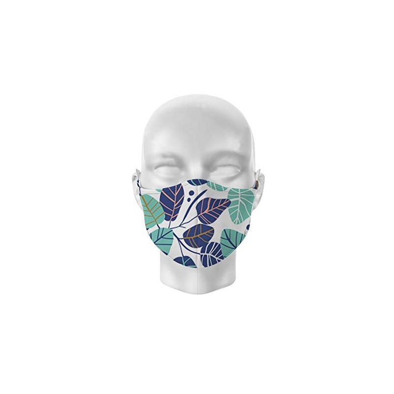 Panda Loco Leaves Summer Design- Reusable Adjustable Face Mask Covering
