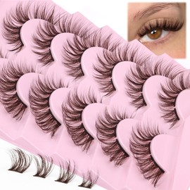 Lash Clusters DIY Eyelash Extension Natural Look Cluster Lashes Brown Fluffy DIY Lash Extensions 3D Individual Lashes Mink False Eyelashes by ALICE