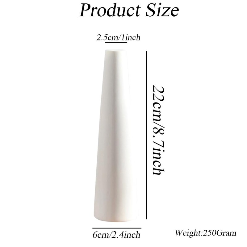 Ericotry 22CM / 8.7Inch Height Glass Flower Vase Desktop Minimalist