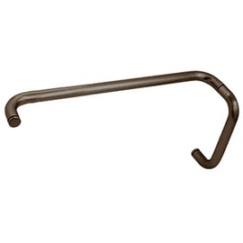 CRL "BM" Oil Rubbed Bronze 8" Pull with 18" Towel Bar Combination without Metal Washers