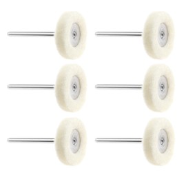 VGOL 30PCS 1 Inch Wool Felt Polishing Discs With Shank Rotary Tool Wheels Buffing Pads Grinder Wheel Brushes for Metal Plastic Surface