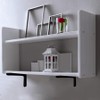 Pair of Coated Metal Shelf Brackets - Corner Brackets Wall