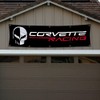Kasflag Corvette Racing Skull Banner For Fans (2x8ft/60x240cm,Heavy Duty, Durable