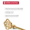 Gedotec Furniture Key Brass | 1 Piece | Beard Key