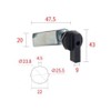 WJSKDQ 4PCS Thumb Operated Offset Thumb Cam Lock Black Cam