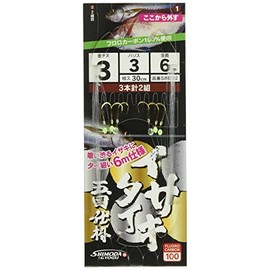 下田漁具 SIM302 イサキ・タイ五目 金チヌ 3本針 3-3 6m