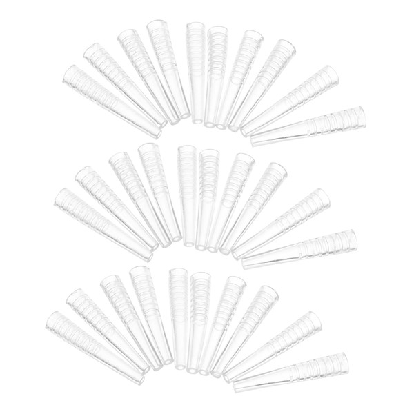 PACKOVE 50Pcs Transparent Eyelash Tweezers Covers Caps Non Slip Protective
