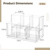 2PCS Acrylic Drink Packet Organizer, 6-Compartment 2-Tier Water Flavor Packet