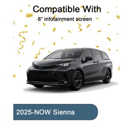 KOOGEN Tempered Glass Screen Protector for Toyota Sienna 2025,Infotainment Navigation Screen Film Compatible With Sienna LE Accessories - 8 inch