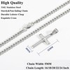 Avotto Silver Cross Necklace for Men Boys Chain Mens Cross