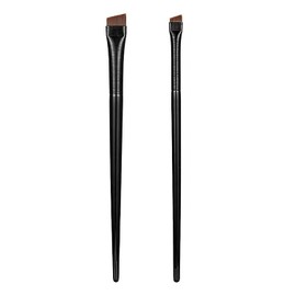 2 pinceles de gel en ángulo para delineador de ojos líquido para cejas inclinadas, pincel pequeño en ángulo para cejas, maquillaje de ojos, delineador de ojos, sombra de ojos, cerdas suaves