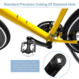 Yosoo Health Gear Brazo de biela de Bicicleta, Brazo de manivela, Brazo de manivela Izquierdo de 170 mm, Cono Cuadrado, Brazo de manivela Izquierdo de Bicicleta de aleación de Aluminio p