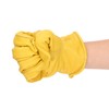 Garden Cowhide Gloves Wear Resistance Full Finger Leather Gloves for