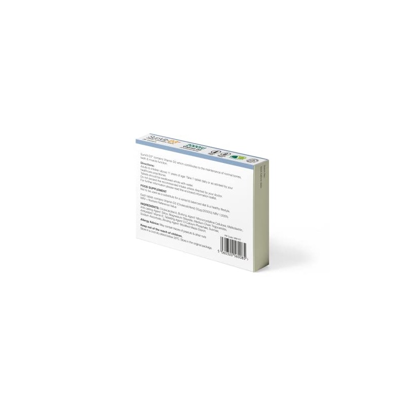 SunVit-D3 Vitamin D 2000iu - High Strength Vitamin D Tablets