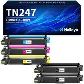 Halloya Compatible with Brother TN-243CMYK Toner Brother MFC L3750CDW Brother MFC-L3750CDW Toner Brother MFC-L3770CDW TN247 TN243 TN243CMYK DCP-L3550CDW HL-L3210CW HL-L3230CDW MFC-L3730CW (5-pack)