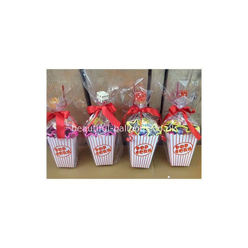 30 Popcorn Boxes With 30 Clear Cellophane Bags (with twist