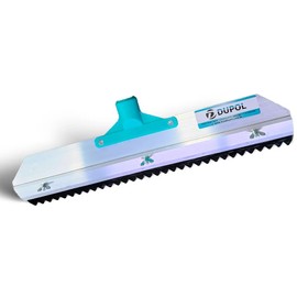 DUPOL - Epoxy Floor Squeegees - Notched Squeegee 16” are Used to Apply Heavy coatings Such as epoxy, Urethane, Cement Self-Leveling. The Best Serrated Squeegee to Apply epoxy Floor coverings.