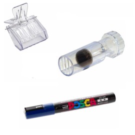 Queen Sign Set for 2025 for Easy and Quick Drawing of the Queen Bee with Interception Clip Drawing Tube with Grid Opening and Drawing Pen with Year Colour Blue