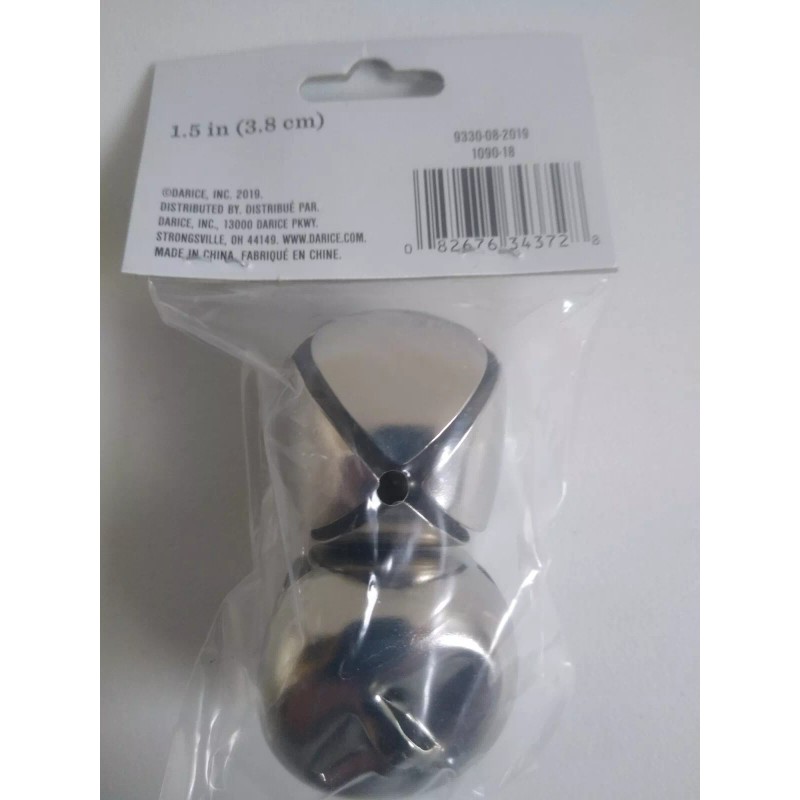 Darice Silver Shiny Jingle Bells 1.5 IN (3.8 cm) 2