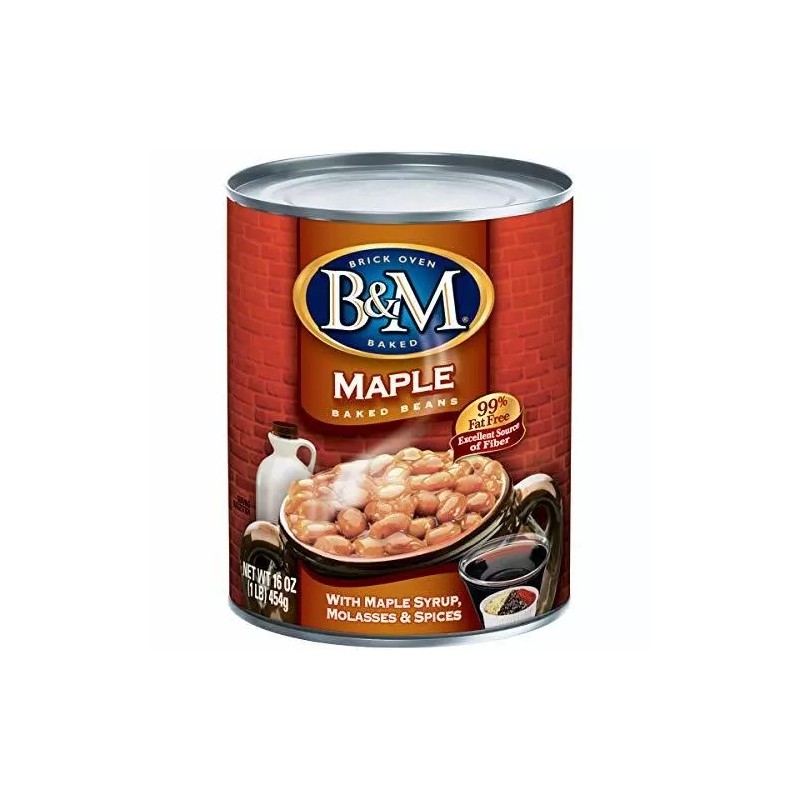 B&M Baked Beans Maple Flavor 16 Ounce Cans (Pack of