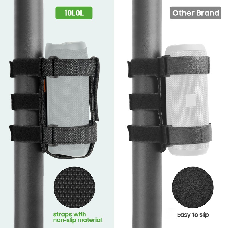 10L0L Upgraded Speaker Mount for Golf Cart Accessories, Adjustable Strap