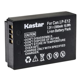 Kastar Battery (1-Pack) for Canon LP-E12 LPE12 Battery, LC-E12 LC-E12E Charger, Canon EOS 100D, EOS M, EOS M2, EOS M10, EOS M50, EOS M100, EOS M200, EOS Rebel SL1, PowerShot SX70 HS Cameras