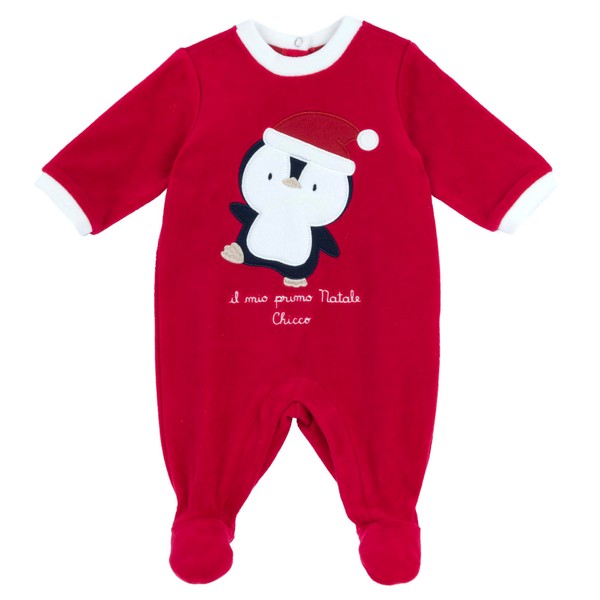 Chicco, Christmas baby romper with practical closure on the back