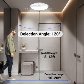 Rechargeable Motion Sensor Light with Remote,7.5inch 600LM 10000mAh Battery Powered Ceiling Light Motion Sensor Battery Operated Lights indoor,Battery Pir Light for Loft Garage Hallway Bathroom-2Pack