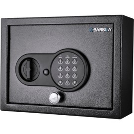 Barska Digital Keypad Security Safe Box – 0.15 Cu Ft Solid Steel Top-Opening Drawer Safe with Deadbolts for Home, Office, Jewelry, Cash, and Valuables