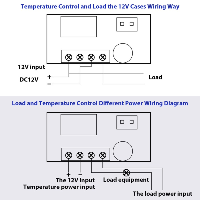 2 Pieces 12V Electronic Temperature Controller Programmable -50 to 110