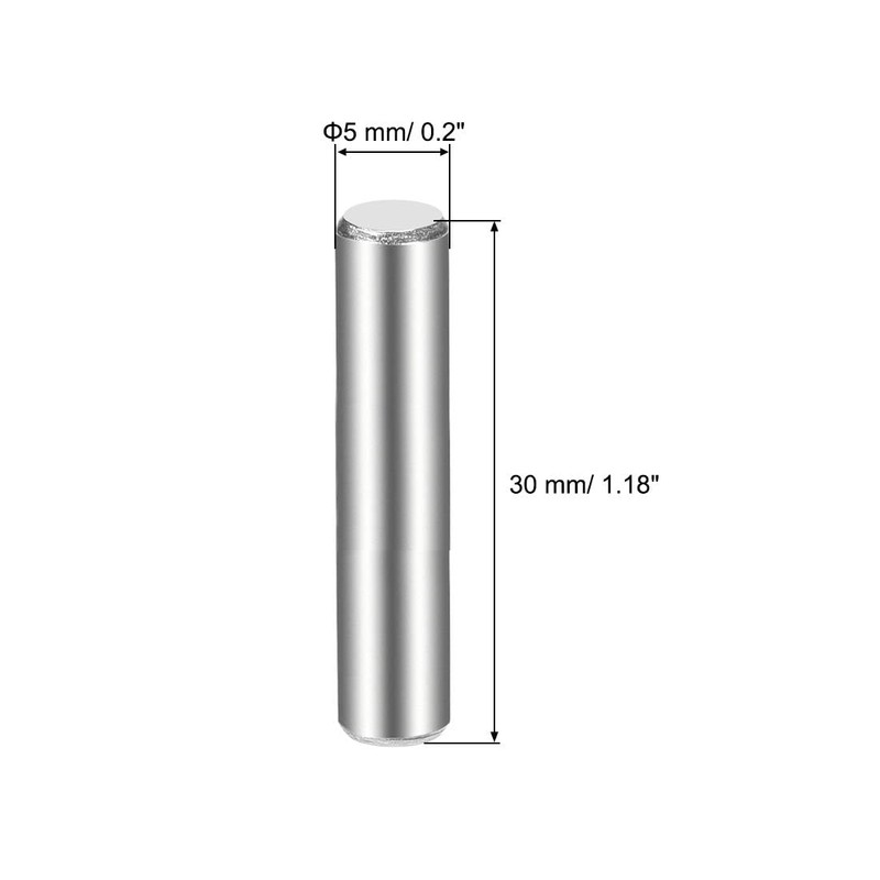 TOP-VIGOR 25Pcs 5mm x 30mm Dowel Pins Shelf Support Pegs,