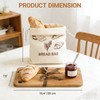 Wooden Manual Bread Bow Set with Storage Bag & Spoon,