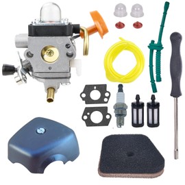 FS90R Carburetor for Stihl FS110R FS130R FS100 KM130R FS130 FS90 KM90R KM90 FS100RX FS110 KM110R HT100 HT101 Trimmer Weed Eater C1Q-S174 41801200610 41801200611 41801200613 with Air Filter Cover Kit
