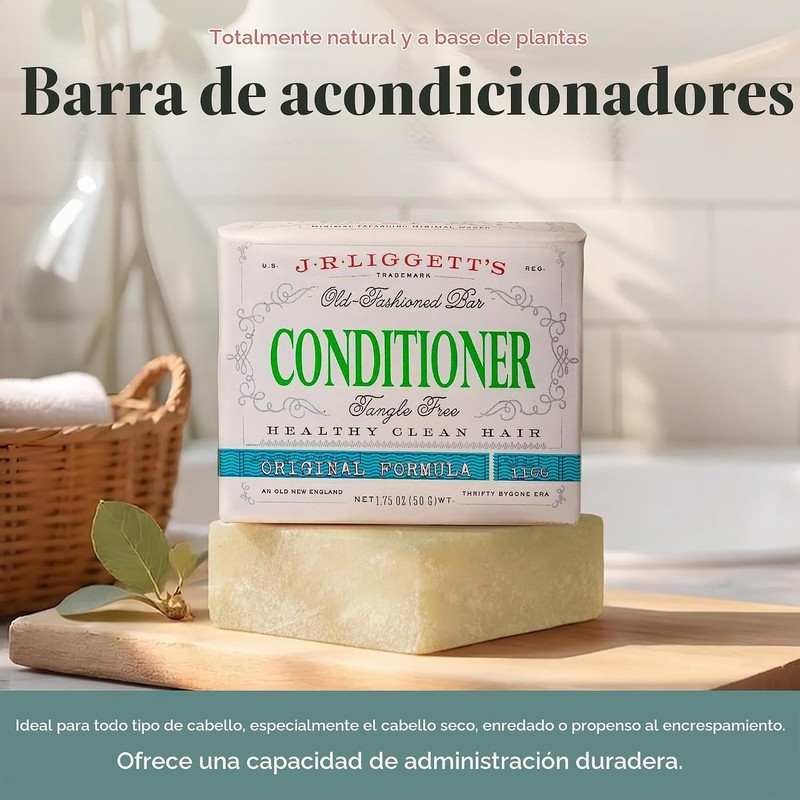 J·R·LIGGETT'SAcondicionador de Barra para Cabello Ingredientes a base de plantas,