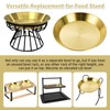 Fhiny 3Pcak Basic Cat Bowls, Stainless Steel Cat Dish Gold