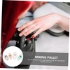OHPHCALL 4pcs Resin Marble Nail Mixing Palette Unique Design for