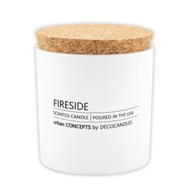 Urban Concepts by DECOCANDLES - Fireside - Highly Scented Soy Candle - Long Lasting - Hand Poured in USA (9 Oz. Cork)