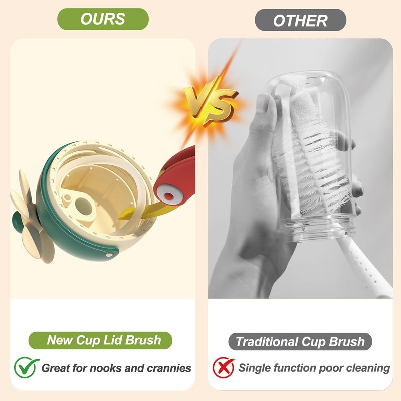 3 in 1 Cup Lid Gap Cleaning Brush Set, 3PCS