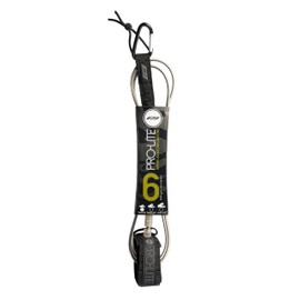 Pro-Lite Competition Style Surf Leash (Smoke w/Black Core, 6'0)