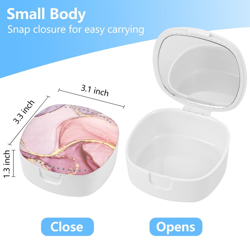 TIHYWR Retainer Case With Mirror and Ventilation Holes - Mouth
