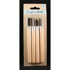 Crafter's Square - Wood Carving Set - 4 PC - Flat/Engraving
