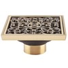 Antique Brass 10cm Shower Floor Drain Bathroom Waste Drain Strainer