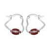 Sports Earrings 925 Sterling Silver Hypoallergenic Heart Ball Hoop Earrings
