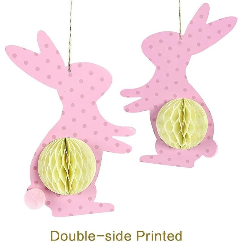 Easter Decoration Honeycomb Ball Pack of 4 Decorative Easter Eggs