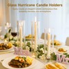 10 Sets Glass Hurricane Candle Holders - Crystal Clear Tape