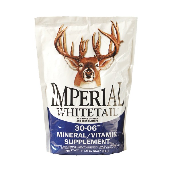 Whitetail Institute 30-06 Mineral and Vitamin Supplement for Deer Food Plots, Provides Antler-Building Nutrition and Attracts Deer, Original, 20 lbs