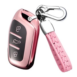 Ysbxitu Car Key Case Key Fob Fits MG 4 EV MG EHS EZS EV GT HS ZS ZX MG4 MG5 MG6 for Roewe RX3 RX5 RX8 ERX5 I6 Protective Cover Remote Control Cover Gift Idea Car Accessories, A pink