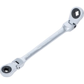 BGS 71028-10X12 | Double Ratchet Ring Spanner | Angled | with E-Profile Ring Heads | SW E10 x E12