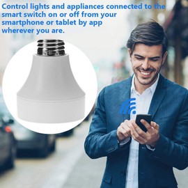 Casquillo de bombilla inteligente, control WiFi de bombillas inteligentes, temporizador de reloj despertador, compatible con